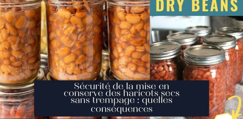 Sécurité de la mise en conserve des haricots secs sans trempage : quelles conséquences