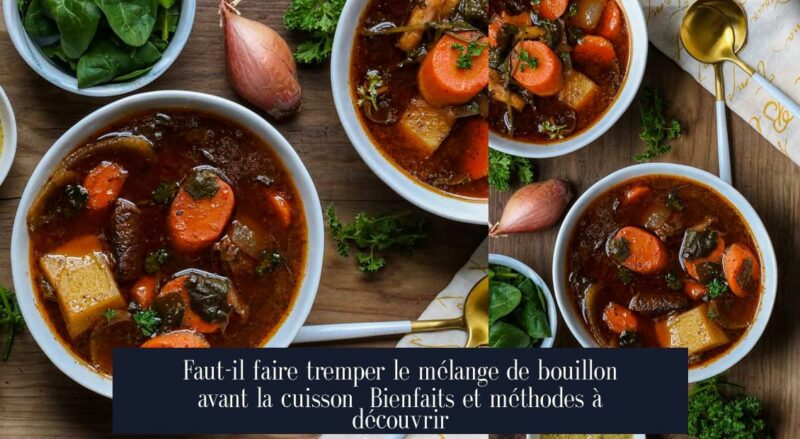 Faut-il faire tremper le mélange de bouillon avant la cuisson Bienfaits et méthodes à découvrir