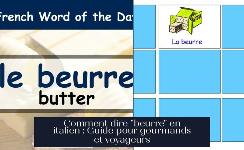 Comment dire "beurre" en italien : Guide pour gourmands et voyageurs