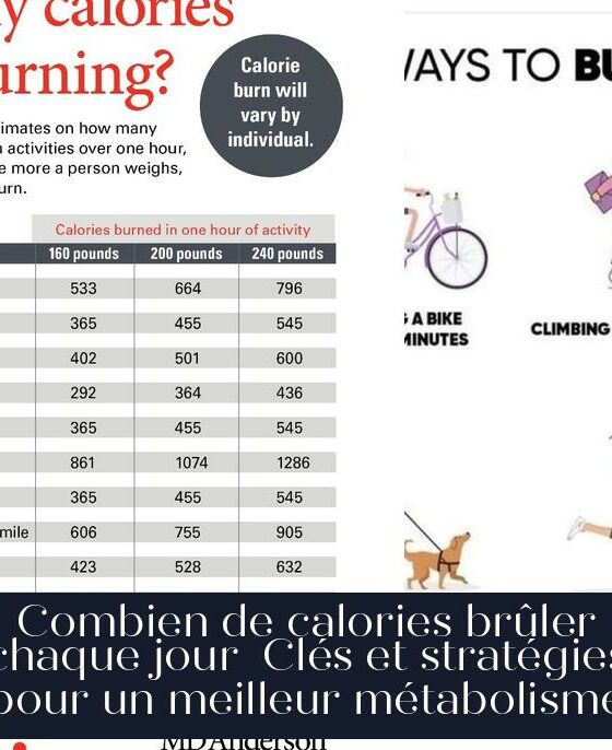 Combien de calories brûler chaque jour Clés et stratégies pour un meilleur métabolisme