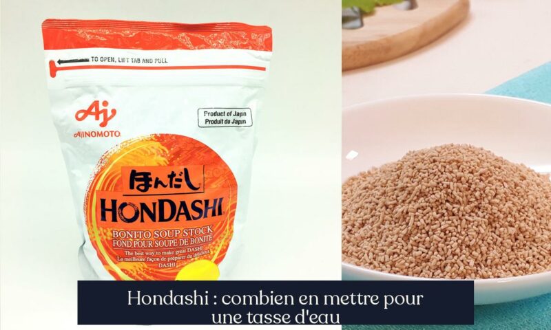Hondashi : combien en mettre pour une tasse d'eau