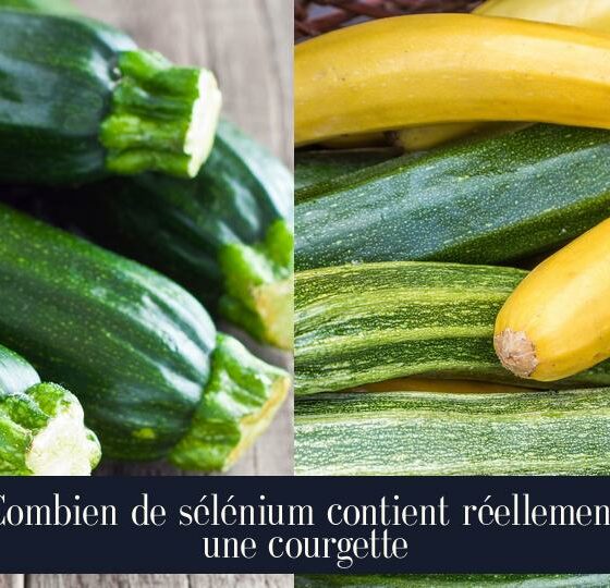 Combien de sélénium contient réellement une courgette