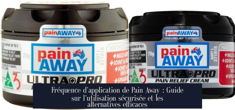Fréquence d'application de Pain Away : Guide sur l'utilisation sécurisée et les alternatives efficaces