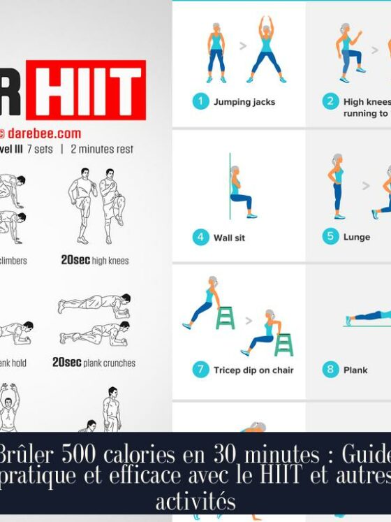 Brûler 500 calories en 30 minutes : Guide pratique et efficace avec le HIIT et autres activités