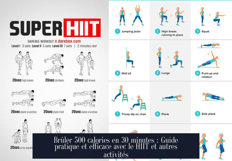 Brûler 500 calories en 30 minutes : Guide pratique et efficace avec le HIIT et autres activités