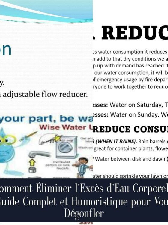 Comment Éliminer l'Excès d'Eau Corporel : Guide Complet et Humoristique pour Vous Dégonfler