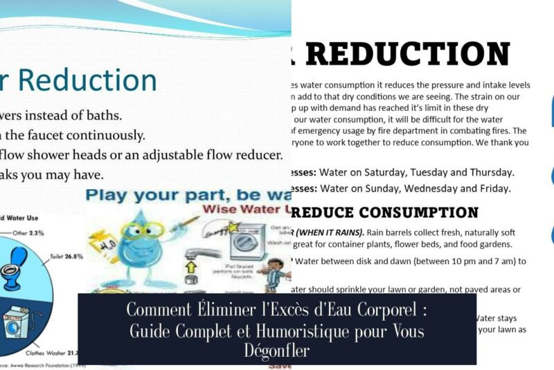 Comment Éliminer l'Excès d'Eau Corporel : Guide Complet et Humoristique pour Vous Dégonfler