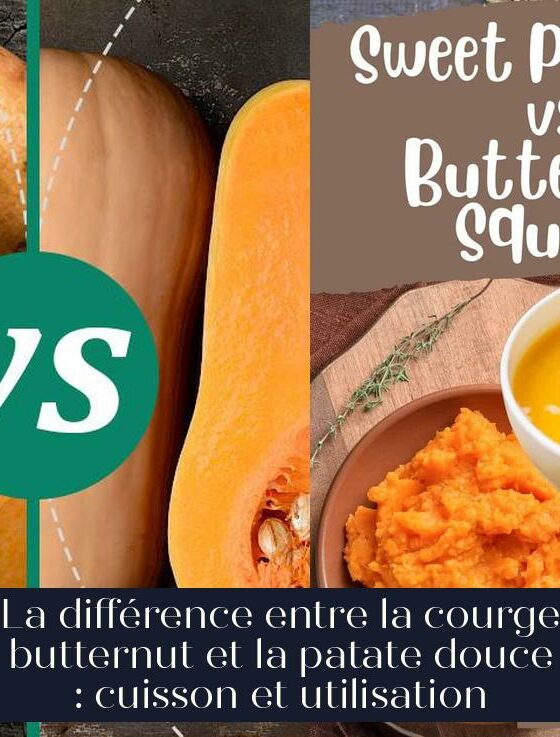 La différence entre la courge butternut et la patate douce : cuisson et utilisation
