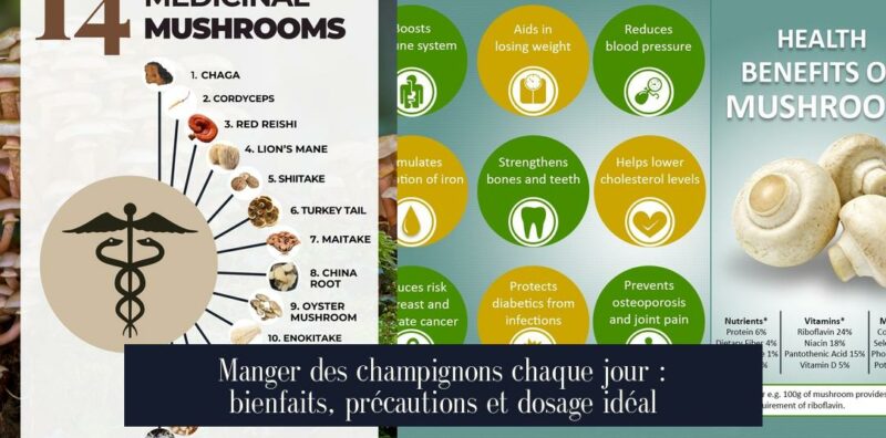 Manger des champignons chaque jour : bienfaits, précautions et dosage idéal