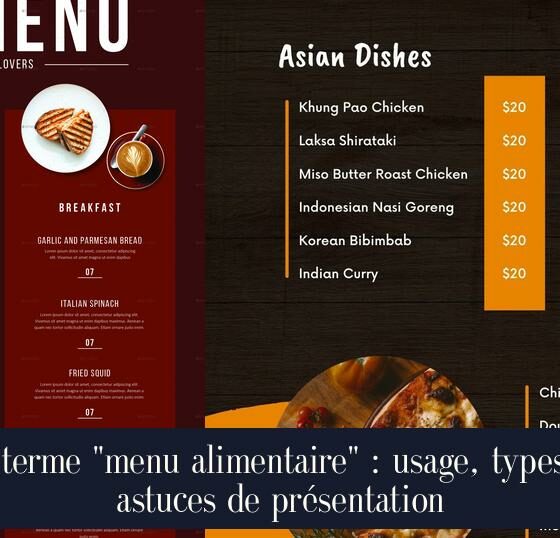 Le terme "menu alimentaire" : usage, types et astuces de présentation