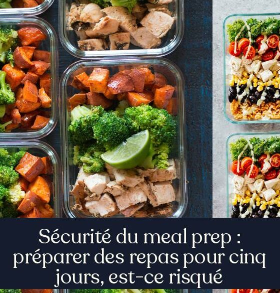 Sécurité du meal prep : préparer des repas pour cinq jours, est-ce risqué
