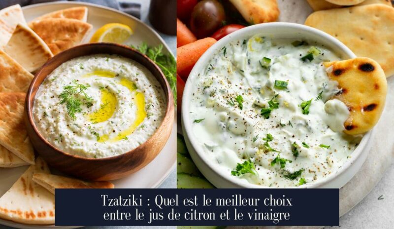 Tzatziki : Quel est le meilleur choix entre le jus de citron et le vinaigre