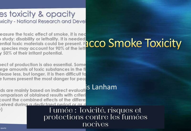 Fumée : Toxicité, risques et protections contre les fumées nocives