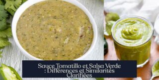 Sauce Tomatillo et Salsa Verde : Différences et Similarités Clarifiées