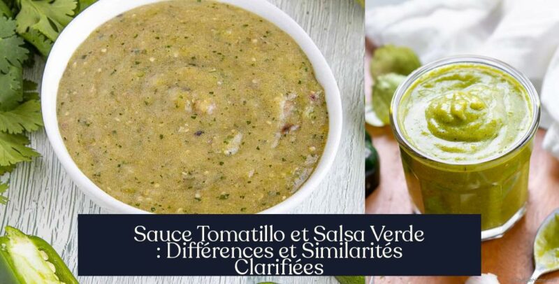 Sauce Tomatillo et Salsa Verde : Différences et Similarités Clarifiées