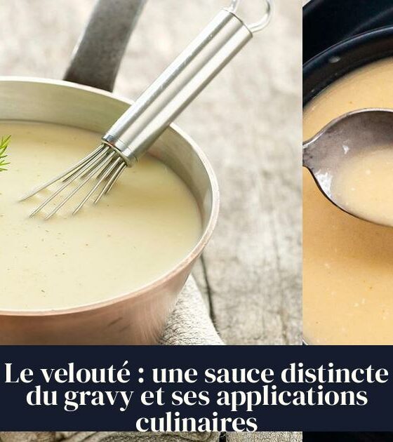 Le velouté : une sauce distincte du gravy et ses applications culinaires