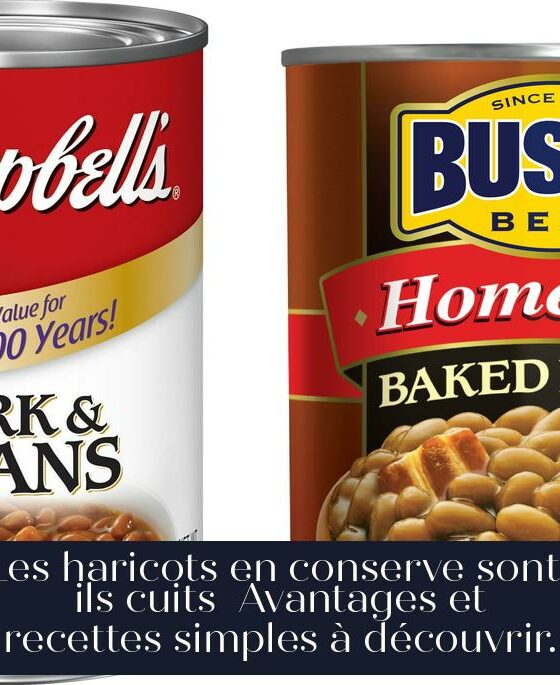 Les haricots en conserve sont-ils cuits Avantages et recettes simples à découvrir.