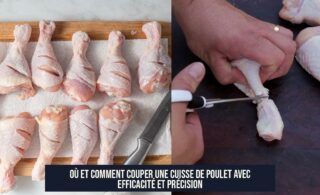 Où et comment couper une cuisse de poulet avec efficacité et précision