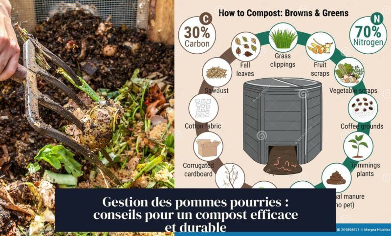 Gestion des pommes pourries : conseils pour un compost efficace et durable