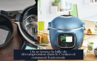 Où se trouve la bille de décompression dans le Cookeo et comment l'entretenir
