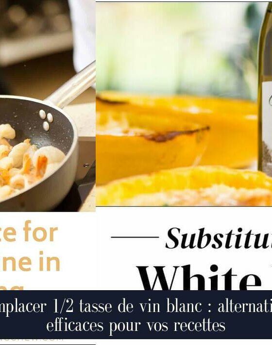 Remplacer 1/2 tasse de vin blanc : alternatives efficaces pour vos recettes
