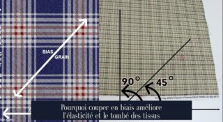 Pourquoi couper en biais améliore l'élasticité et le tombé des tissus