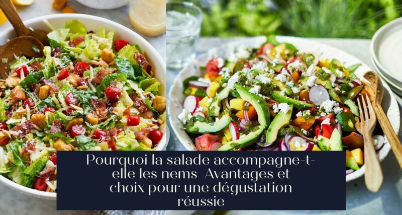 Pourquoi la salade accompagne-t-elle les nems Avantages et choix pour une dégustation réussie