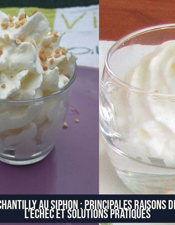 Chantilly au Siphon : Principales Raisons de l'Échec et Solutions Pratiques