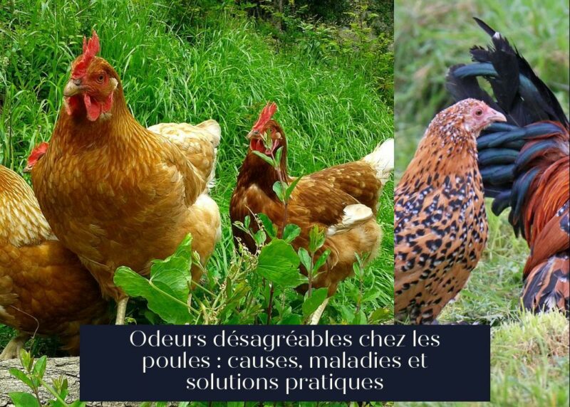 Odeurs désagréables chez les poules : causes, maladies et solutions pratiques