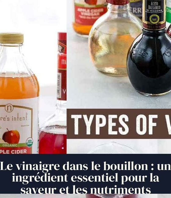 Le vinaigre dans le bouillon : un ingrédient essentiel pour la saveur et les nutriments