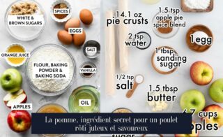 La pomme, ingrédient secret pour un poulet rôti juteux et savoureux