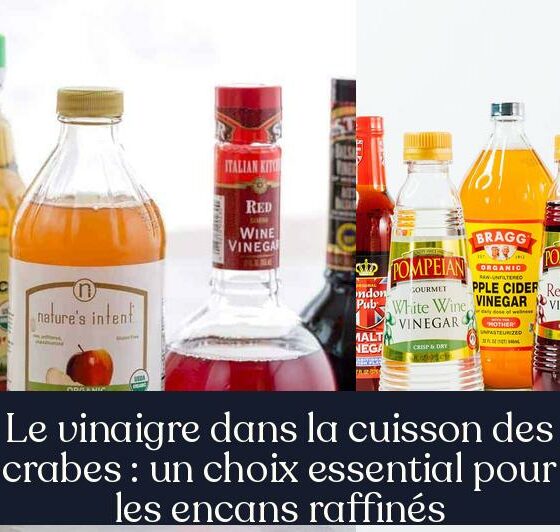 Le vinaigre dans la cuisson des crabes : un choix essential pour les encans raffinés