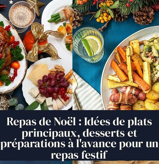 Repas de Noël : Idées de plats principaux, desserts et préparations à l'avance pour un repas festif