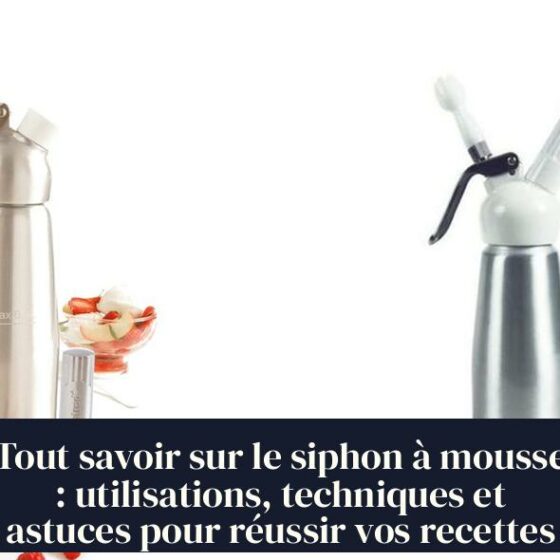 Tout savoir sur le siphon à mousse : utilisations, techniques et astuces pour réussir vos recettes