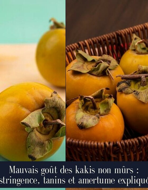 Mauvais goût des kakis non mûrs : astringence, tanins et amertume expliqués