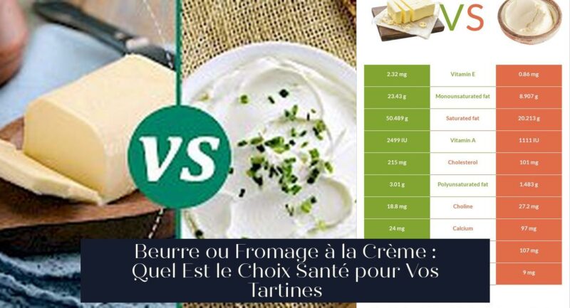 Beurre ou Fromage à la Crème : Quel Est le Choix Santé pour Vos Tartines