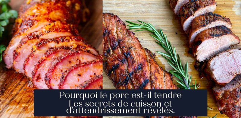 Pourquoi le porc est-il tendre Les secrets de cuisson et d'attendrissement révélés.