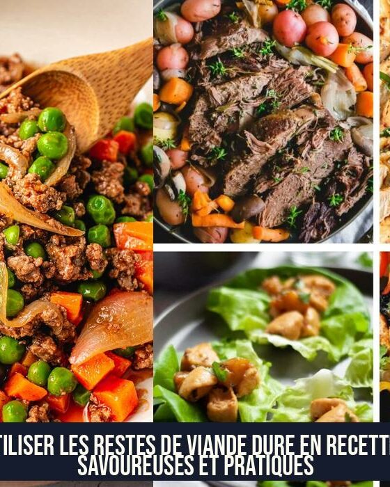 Utiliser les restes de viande dure en recettes savoureuses et pratiques