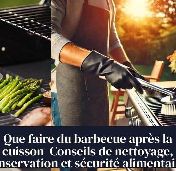 Que faire du barbecue après la cuisson Conseils de nettoyage, conservation et sécurité alimentaire.