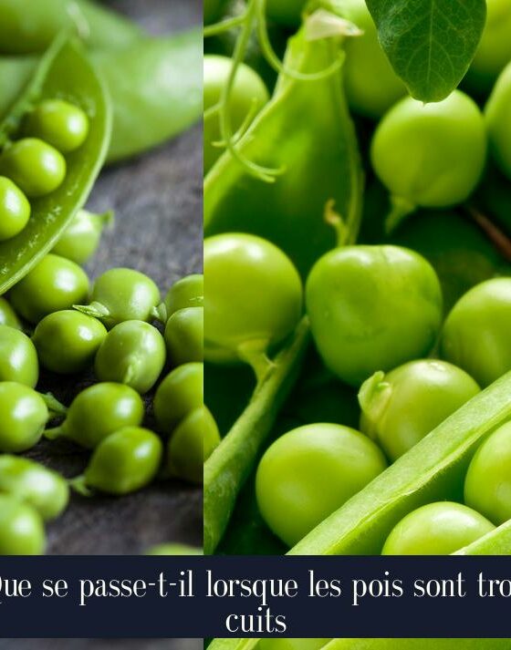 Que se passe-t-il lorsque les pois sont trop cuits