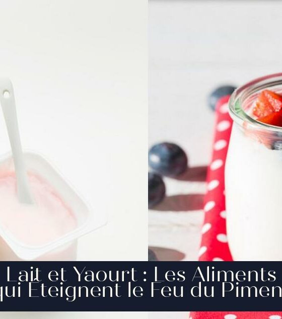 Lait et Yaourt : Les Aliments qui Éteignent le Feu du Piment