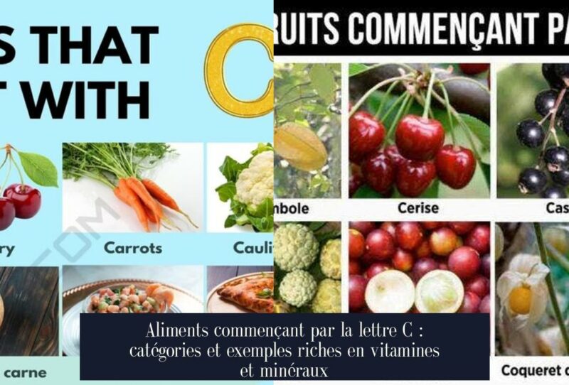 Aliments commençant par la lettre C : catégories et exemples riches en vitamines et minéraux