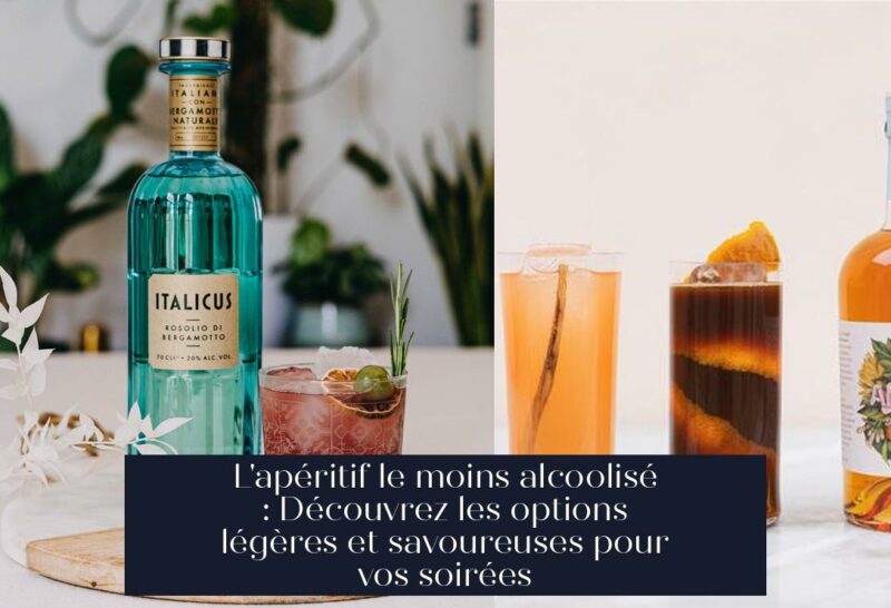 L'apéritif le moins alcoolisé : Découvrez les options légères et savoureuses pour vos soirées
