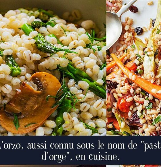 L'orzo, aussi connu sous le nom de "pasta d'orge", en cuisine.