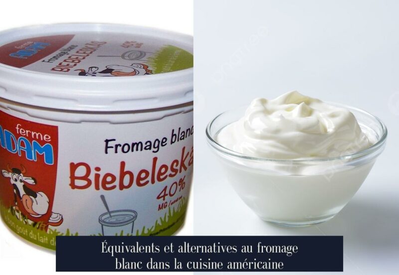 Équivalents et alternatives au fromage blanc dans la cuisine américaine
