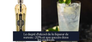 Le degré d'alcool de la liqueur de sureau : 20% et son succès dans les cocktails