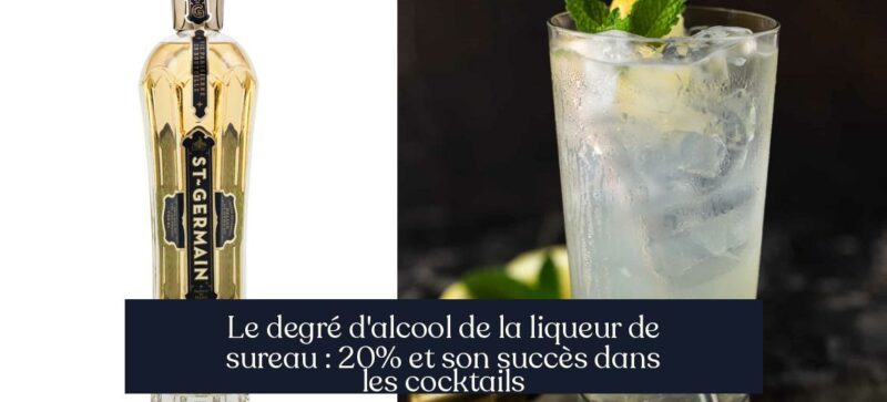 Le degré d'alcool de la liqueur de sureau : 20% et son succès dans les cocktails