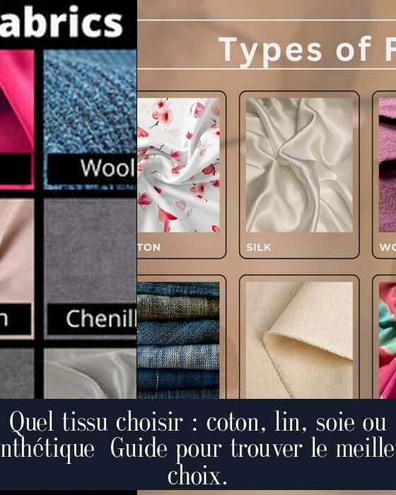 Quel tissu choisir : coton, lin, soie ou synthétique Guide pour trouver le meilleur choix.
