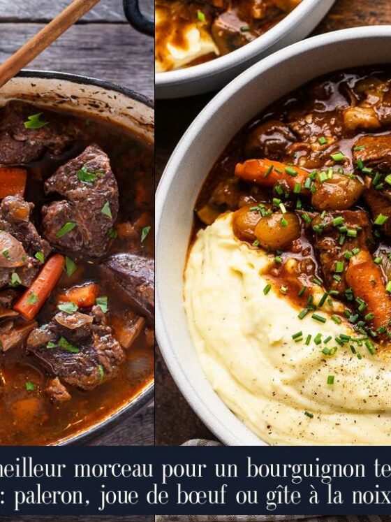 Le meilleur morceau pour un bourguignon tendre : paleron, joue de bœuf ou gîte à la noix