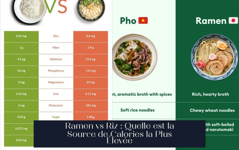 Ramen vs Riz : Quelle est la Source de Calories la Plus Élevée